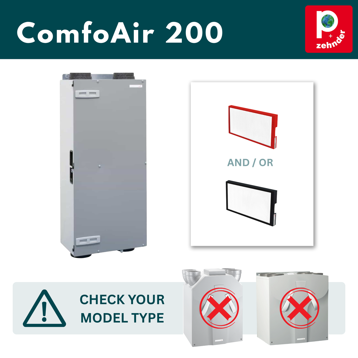 Zehnder ComfoAir 200 Filter - F7 (MERV 13)